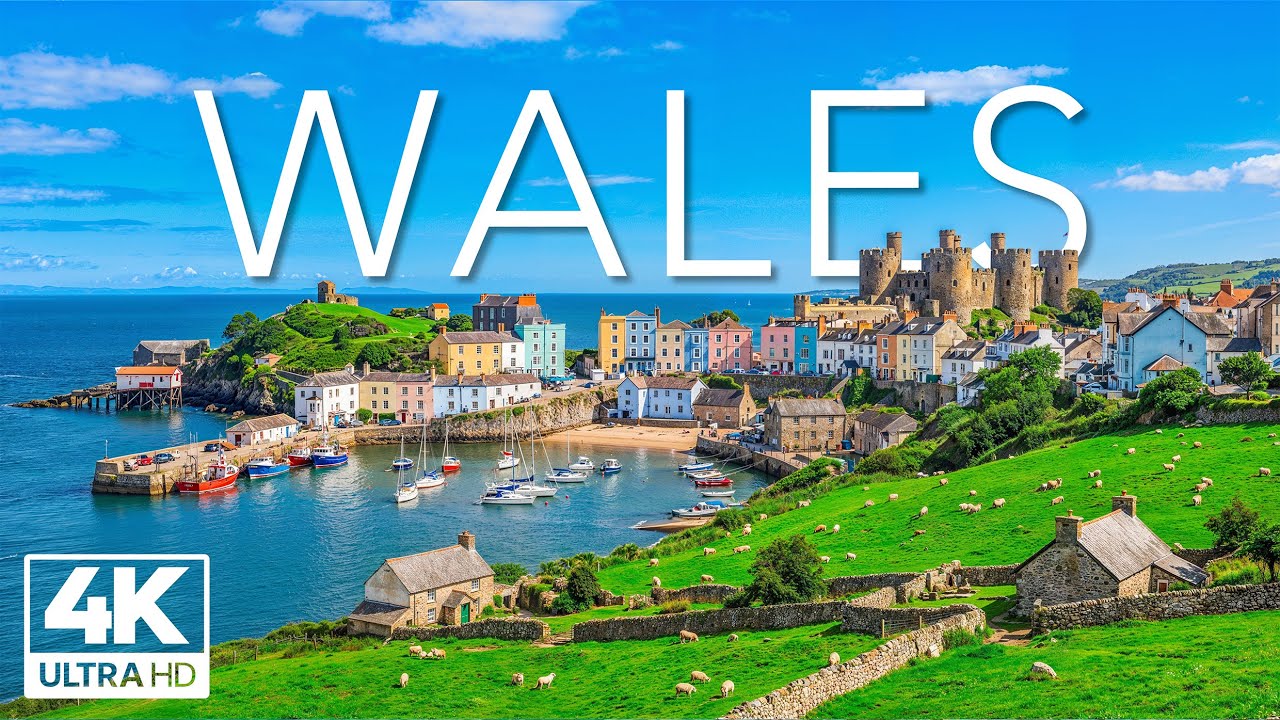 Wales 4K | Rolling Hills, Ancient Stone & Soft Light | Calm Drifting Through the Celtic Land