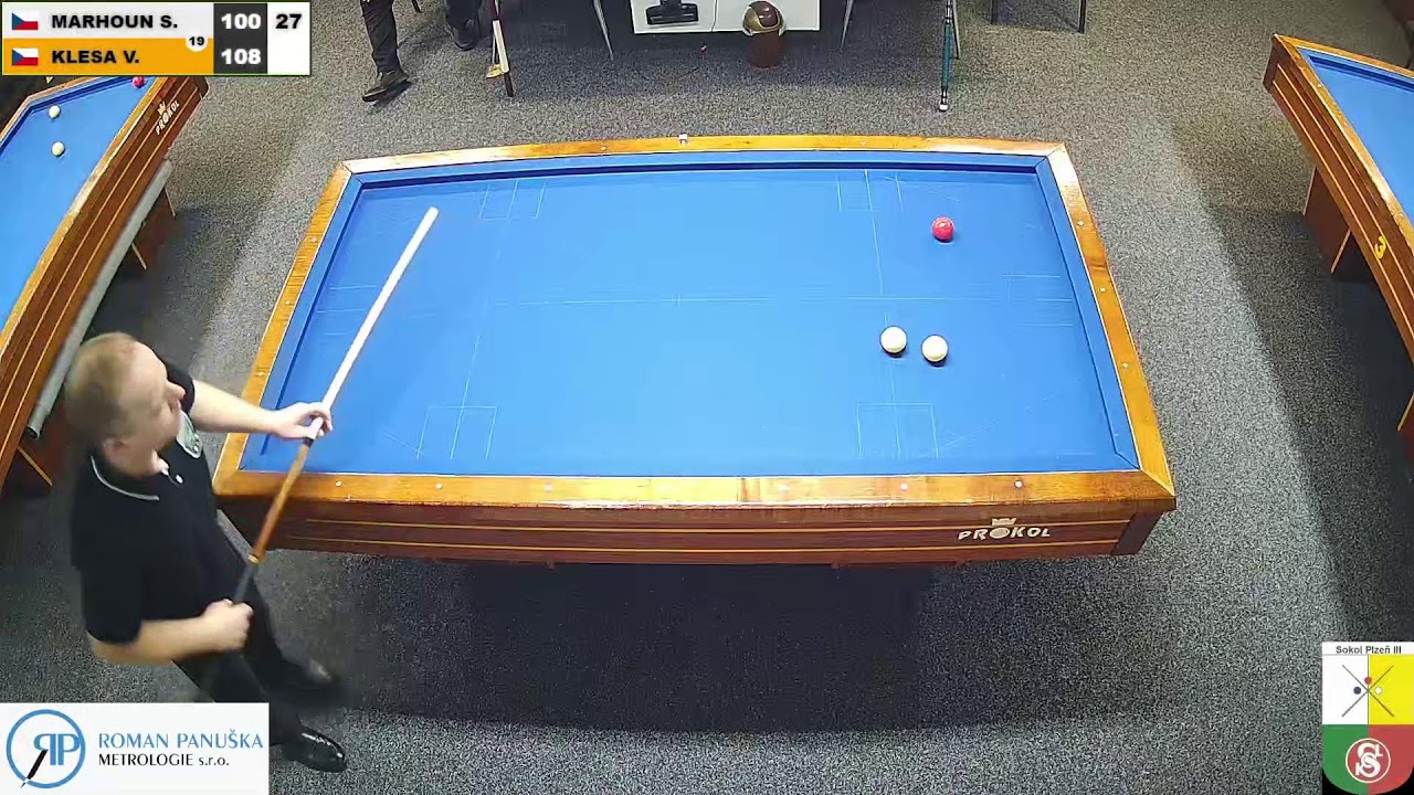 Czech league | Balkline 52/2 | D3 | 10th round | Václav Klesa v Stanislav Marhoun