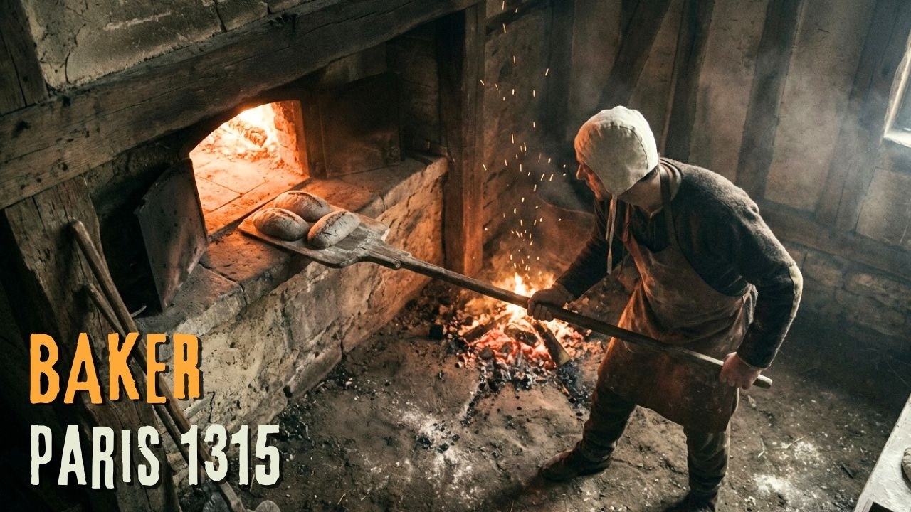 Один день из жизни средневекового пекаря в 1315 году.