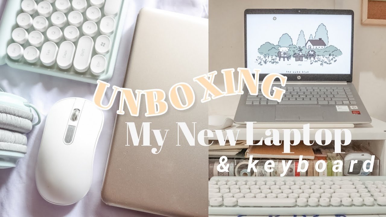 Unboxing my new laptop| HP 14S| 8RAM, 512 SSD|Kuliah, Autocad, Editing|New Keyboard set Mouse