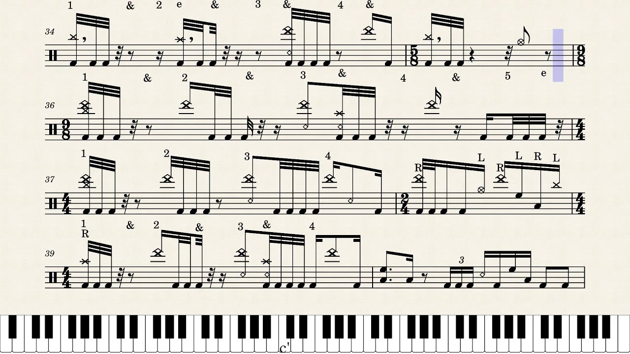 Oceans Ate Alaska - Escapist Drum Notation - Musecore