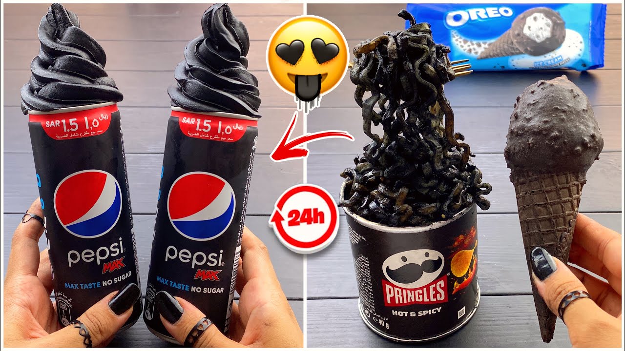تحدي 24 ساعة باللون الاسود فقط 🖤! كل شيء اسوددد 😍!!
