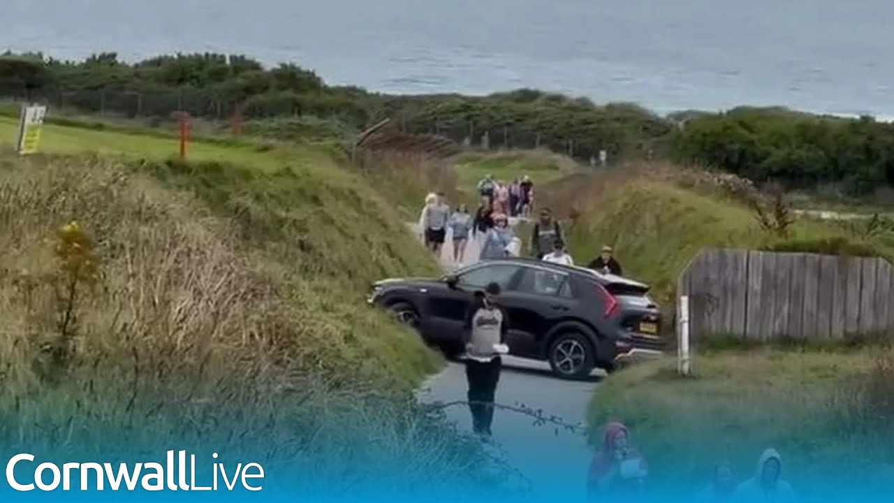 Cliff path driving fail at Newquay in Cornwall is silly season's 'best yet'