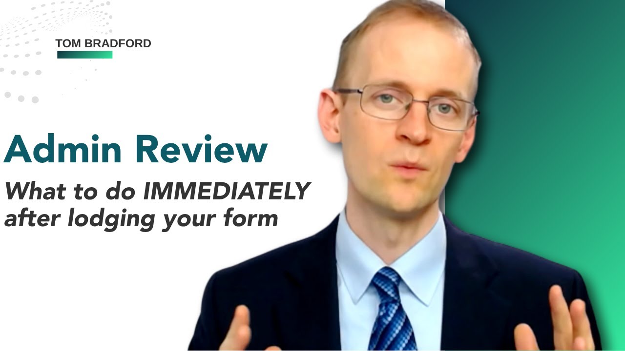What to do IMMEDIATELY after lodging your Administrative Review form