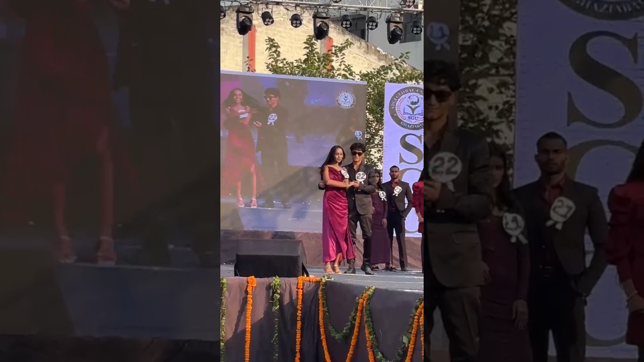 Couple Ramp Walk In SGU college #rampwalk #freshers