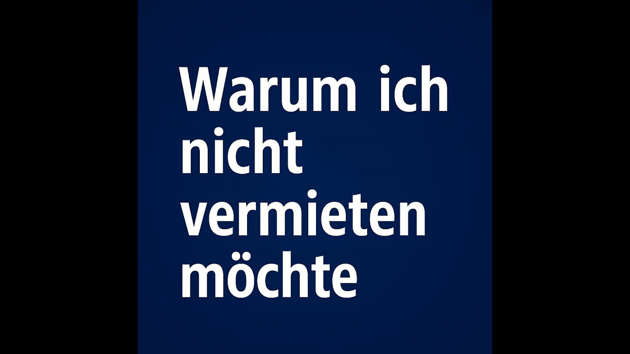 Warum ich nicht vermieten möchte | Podcast Geldanlage, Finanzen und Vermögensaufbau