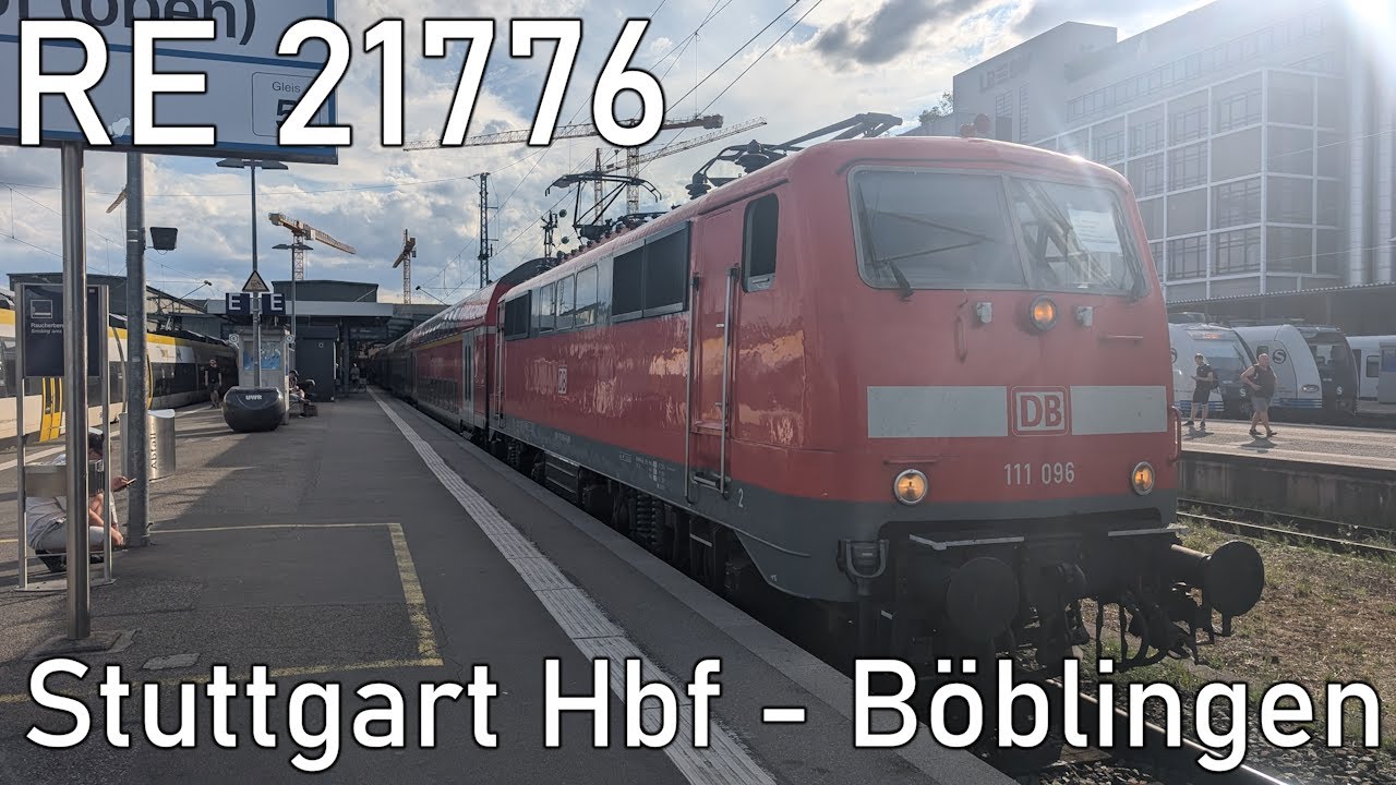 Führerstandsmitfahrt [Baureihe 111] - Pendel Stuttgart Hbf [oben] - Böblingen [Centralbahn]