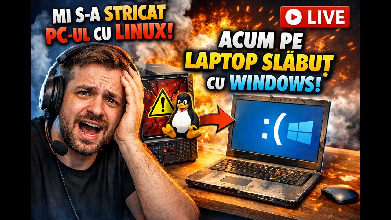 PC-ul cu Linux Mint s-a stricat (probleme cu memoriile RAM). Folosim laptop cu Windows (din păcate).