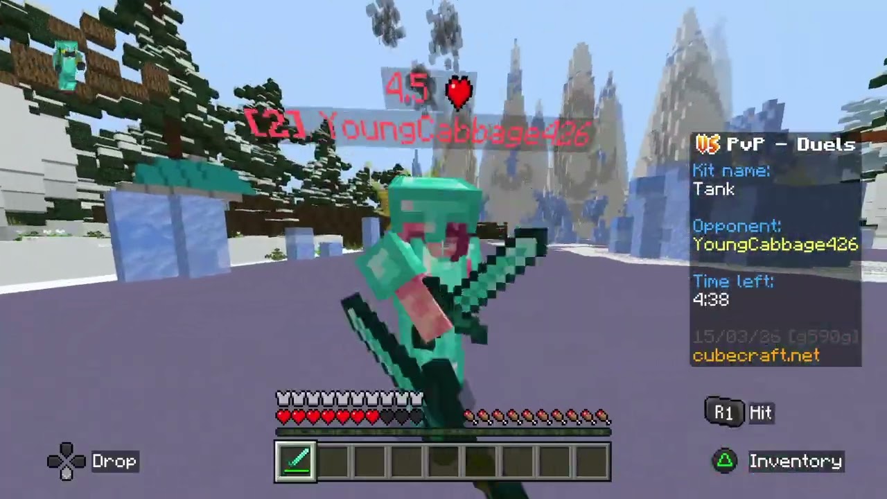 cubecraft -sword pvp training cps 1