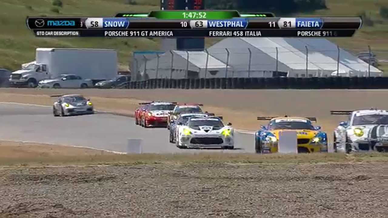 2014 Mazda Raceway Laguna Seca PC/GTD Race Broadcast