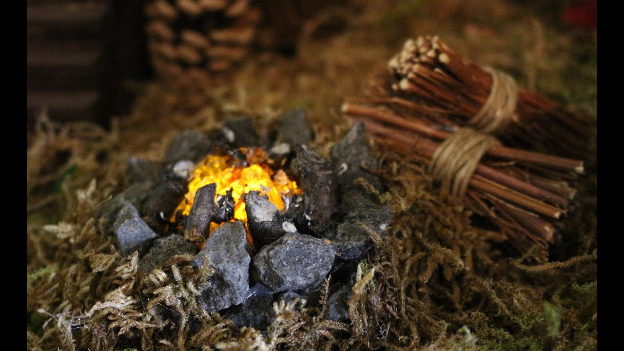 Lagerfeuer - DIY für Modellbau Feuerstätte für mein Wichtelhaus