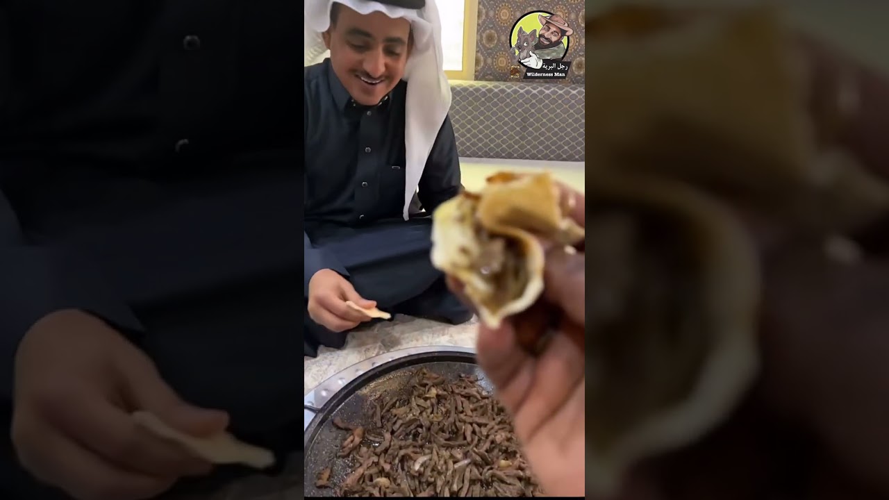 فطور كبده على الصاج بيد رجل البرية