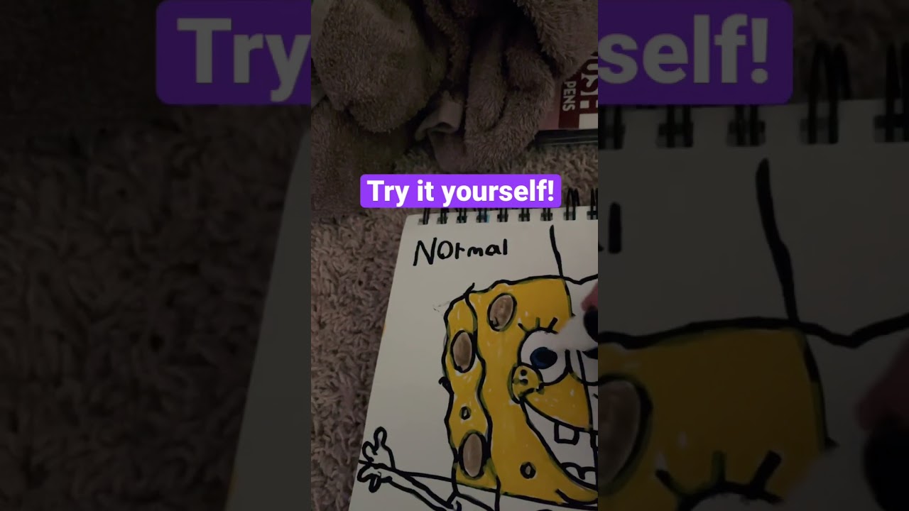 Drawing Spongebob | Normal | #whattodraw #foryou #subscribe #fypシ #ratethings #spongebob #art