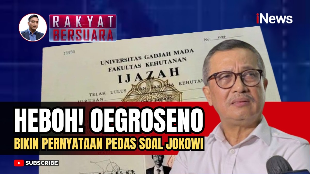 PANAS! Eks Wakapolri Oegroseno: Perang Dunia 3 Sekalipun Dugaan Ijazah Jokowi Harus Dibuktikan Hukum