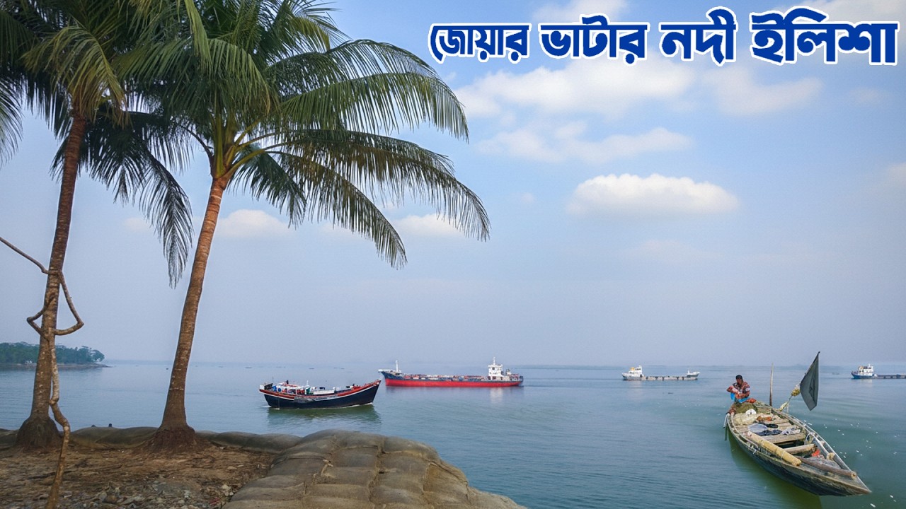 দক্ষিণের জোয়ার ভাটার কর্মব্যস্ত এক নদী ইলিশা || River Ilisha at Coastal Area in Bangladesh