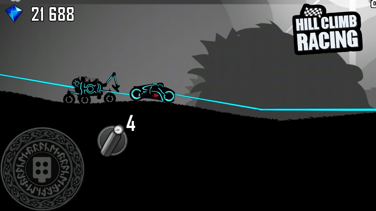 Hill Climb Racing - Daily Challenge Ragnarok Tron and Moonlander - Gameplay