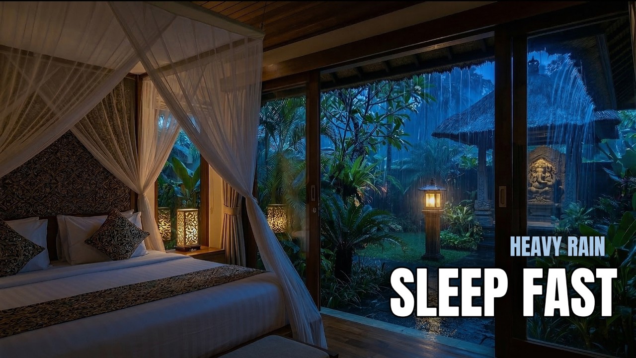 Rain Sounds for Deep Sleep & Insomnia Relief | Heavy Rain 3 Hours