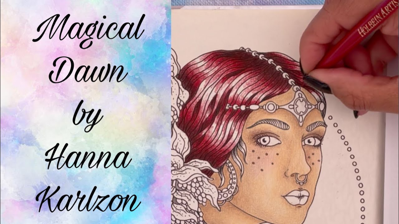 Color along | Speed coloring | Magical Dawn by Hanna Karlzon | Holbein