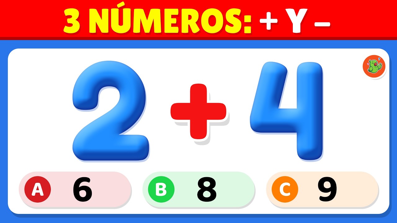 5-6 Años (Preescolar - 1º Grado) - Desafío Matemático: Operaciones Mixtas (2 y 3 Números) 🧩🏁