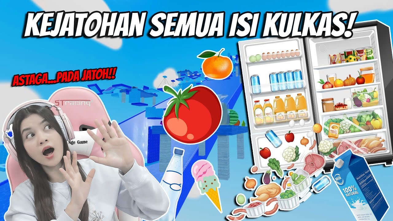 TOLOONG..AKU KEJATOHAN SEMUA ISI KULKAS DI TOWER KULKAS!! [ROBLOX INDONESIA]