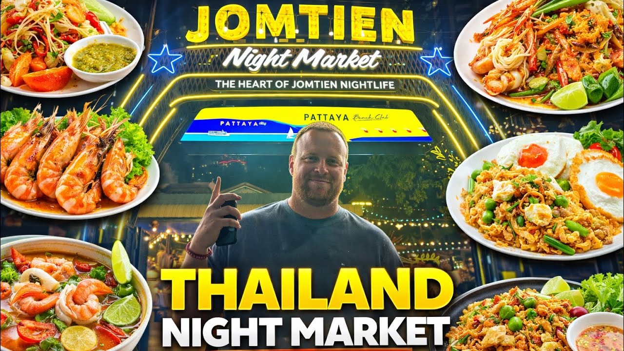 Jomtien night market! Tried lots of different things!