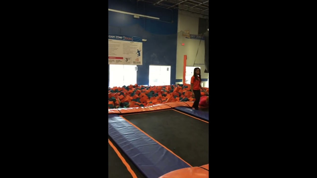 Daddy taking Baby Vincent to the trampoline park!