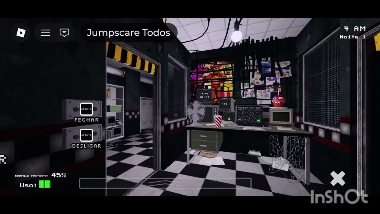 Jogando five Nights at Freddy's diferenciado do Roblox (é bom, gostei)