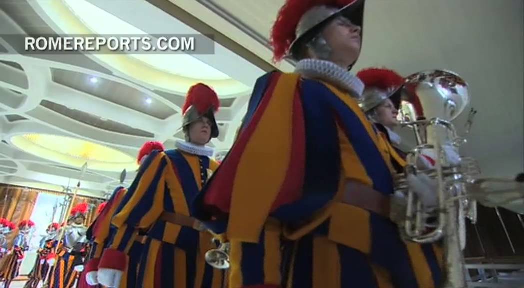 El juramento de los primeros Guardias Suizos de Francisco