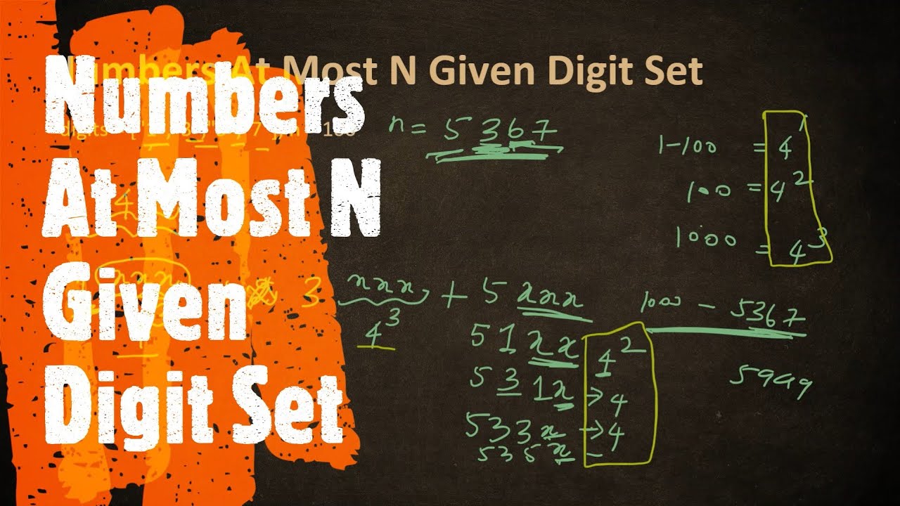 Numbers At Most N Given Digit Set | LeetCode 902 | Coders Camp