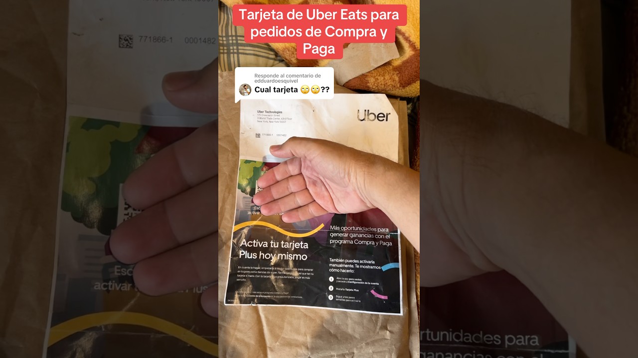 Tarjeta de Uber Eats para pedidos de Compra y Paga #motovlog #repartidor #ubereatsdelivery