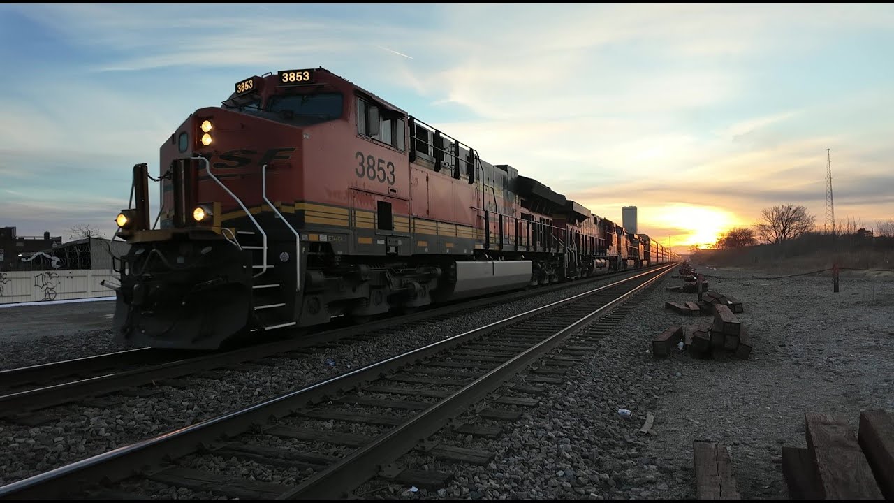 Train at sunset • near downtown Tulsa, OK