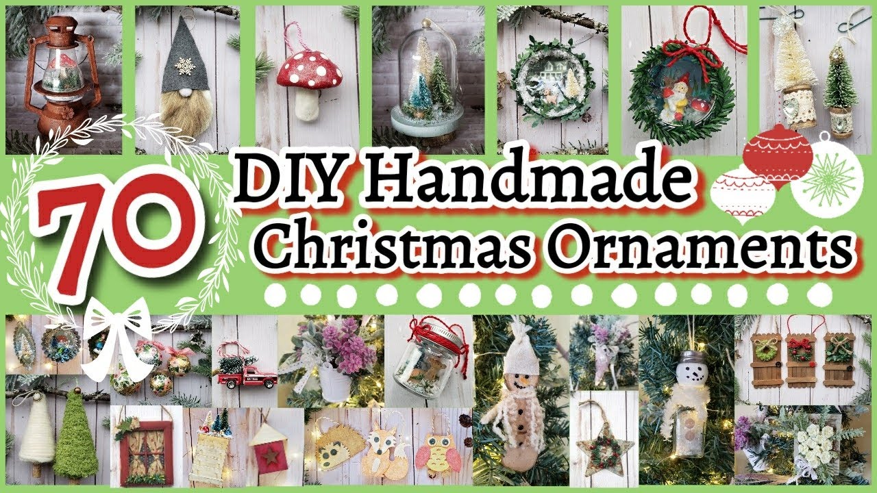 70 Handmade DIY Christmas Ornaments The Whole Family will Enjoy || To Make, Sell, or Gift