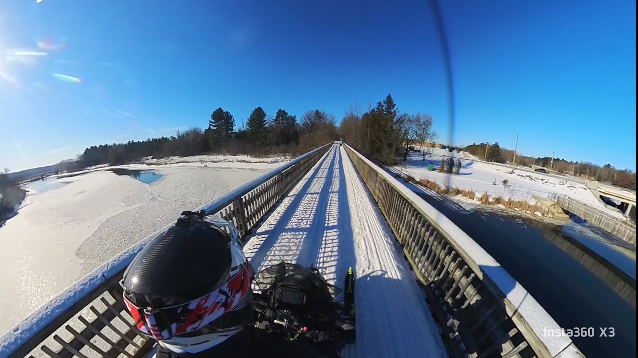 Snowmobiling Ontario trails from Orillia to Midland!