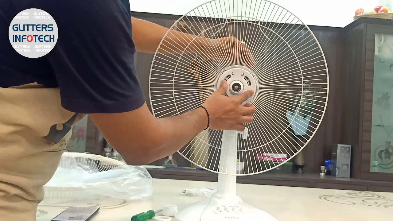 Usha Maxx Air 400mm Table Fan - Demo, Unboxing & Assembling (Hindi) | Glitters Infotech