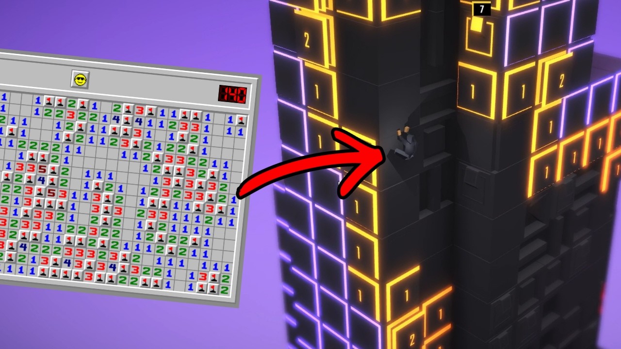 Minesweeper, But It's a Tower You Climb