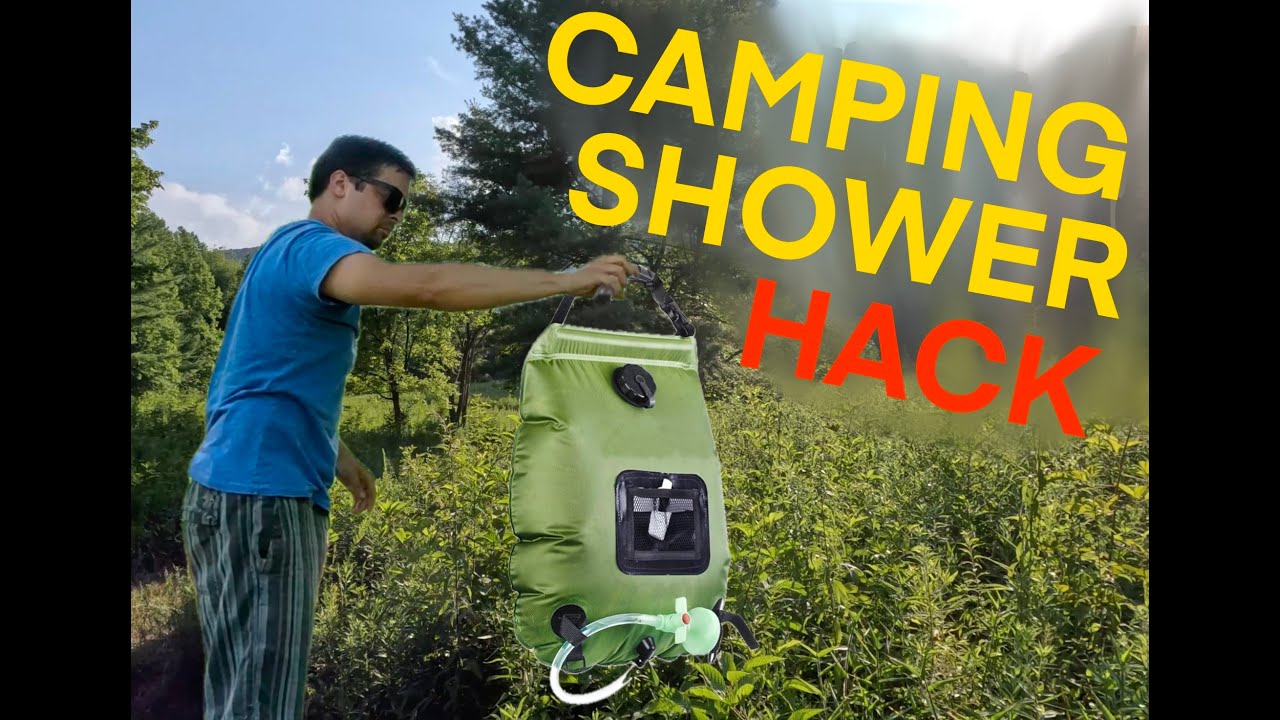 $20 Amazon Camping Shower Hack - Portable Solar Shower