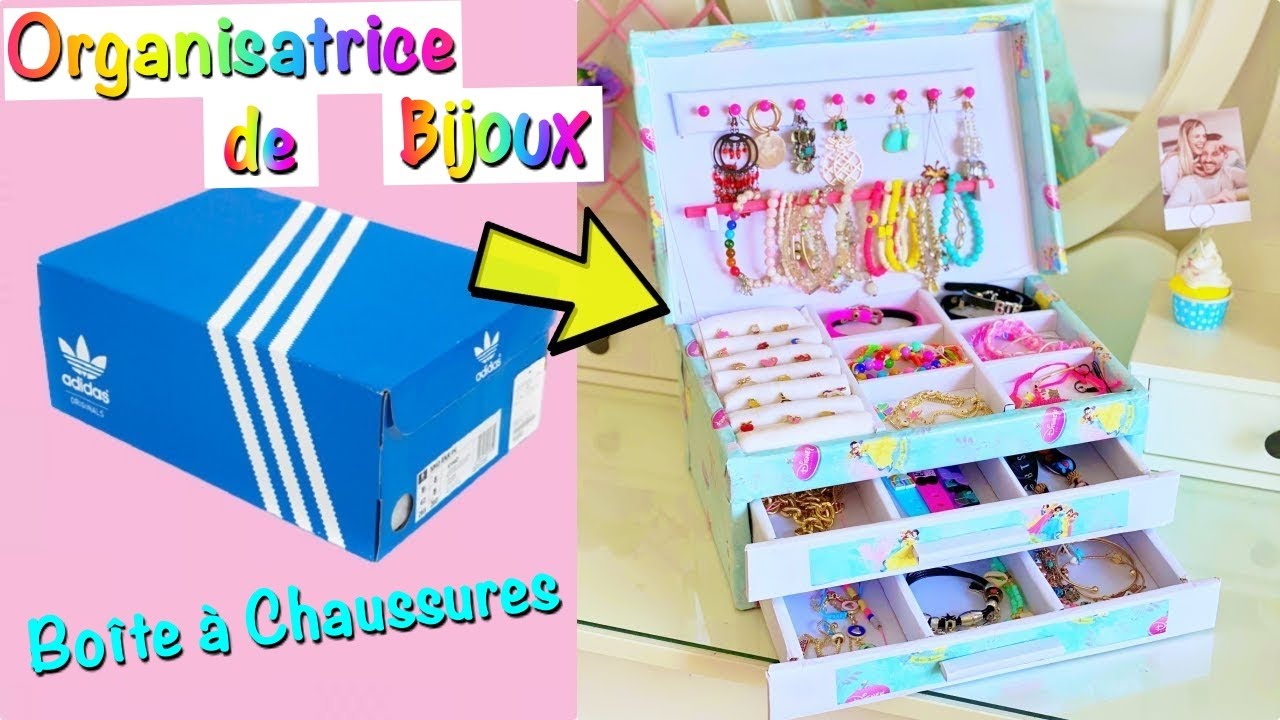 DIY - Comment fabriquer un organisateur de bijoux avec une bo&icirc;te &agrave; chaussures usag&eacute;e ?