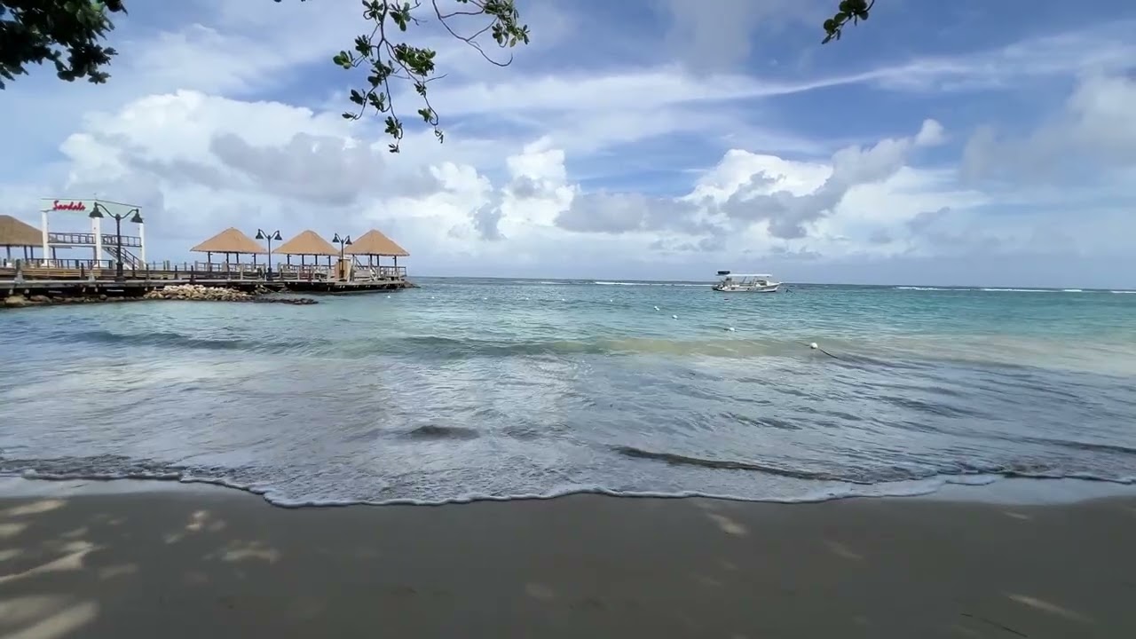 Relaxing Ocean Waves in Jamaica | Calming Beach Sounds and Stress Relief