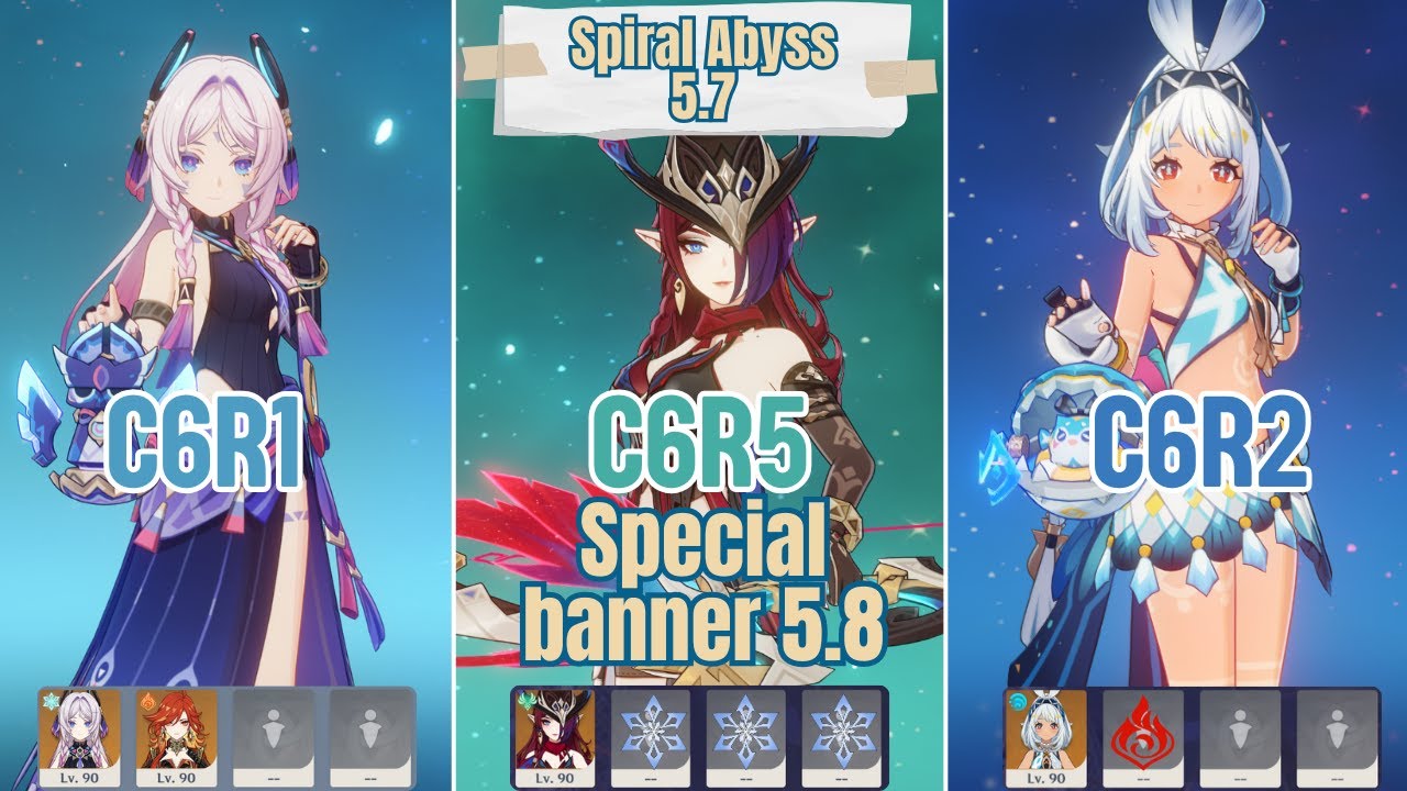 (BANNERS 5.8) C6 Mualani & C6 Chasca & C6 Citlali Spiral Abyss 5.7