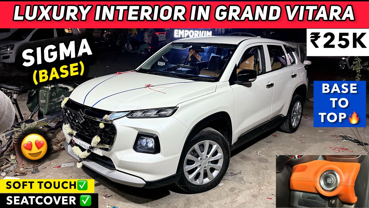 2025 Grand Vitara Base to Top Modified With Pricing ✅ Grand Vitara Sigma to Alpha Modification- Wow!
