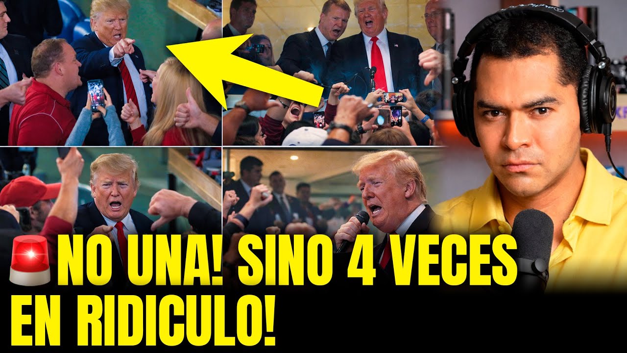 🔴 TRUMP HUYE DEL ESTADIO tras SER ABUCHEADO! CUATRO VECES EN UN SOLO DÍA