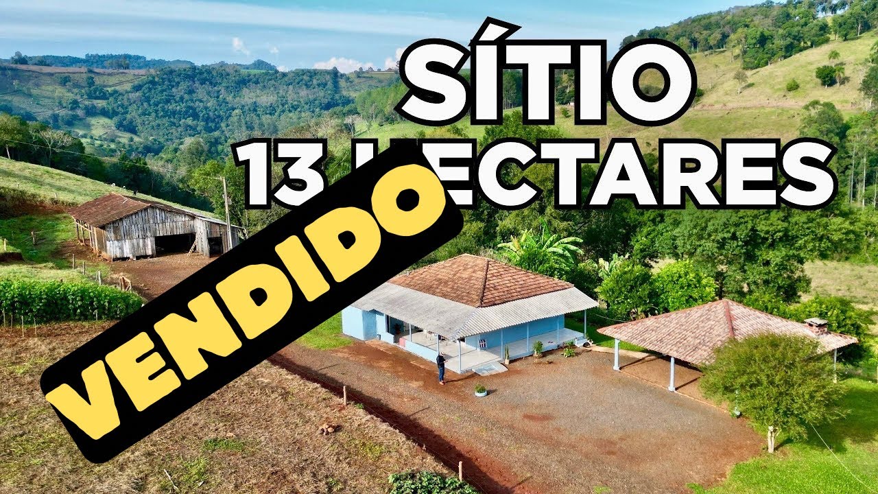 (VENDIDO) SÍTIO A VENDA NO OESTE DE SANTA CATARINA CASA FRUTAS LAVOURA RIO ÁGUA