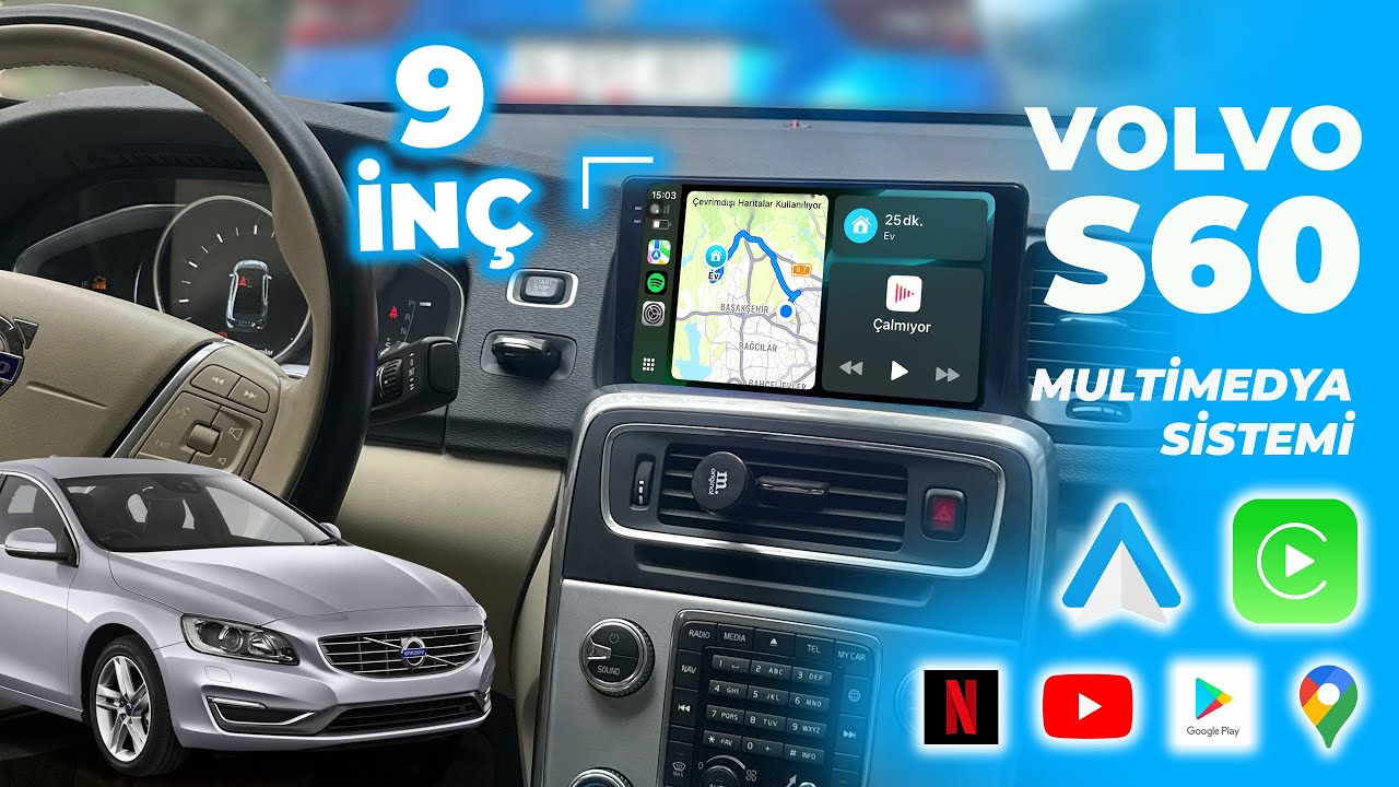 VOLVO S60 (2015-2018)CarPlay ve AndroidAuto Destekli Android Multimedya Sistemi 22-748-15