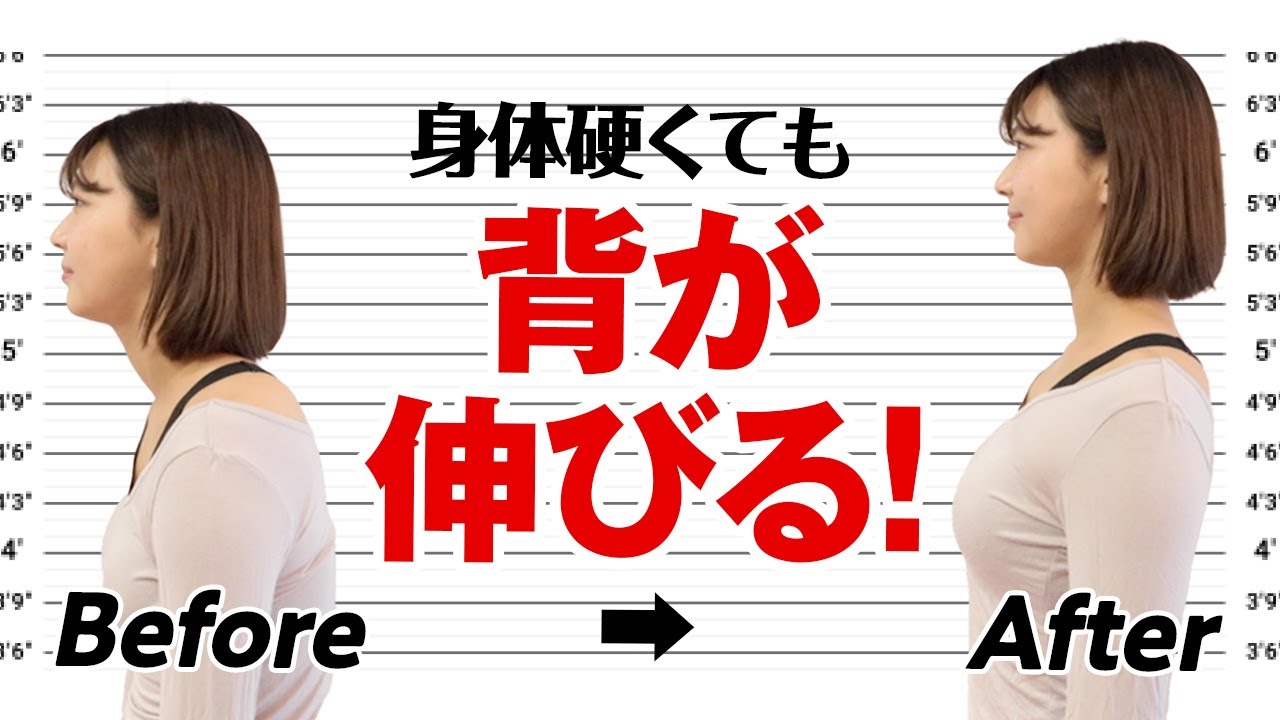 【大人でも背が伸びる】身体が硬い人でも背が伸びる！たった8分のストレッチで＋3センチ！？