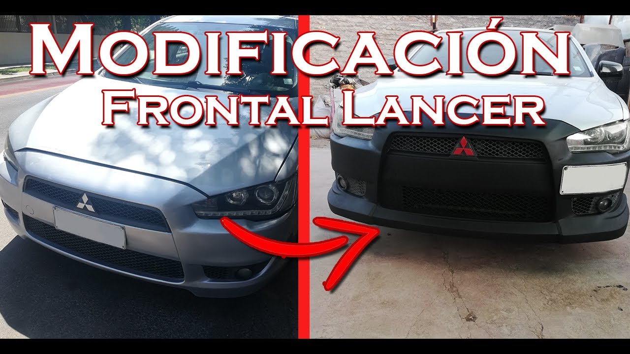 Modificar Parachoques Casero Low Cost! - Modificación Lancer lip frontal bumper