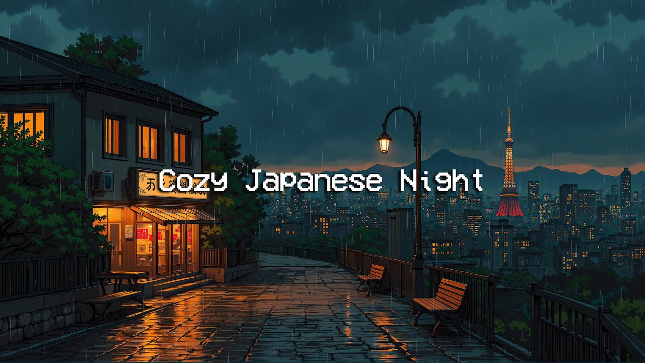 Cozy Japanese Night 🌃 Chill City Vibes 🌧️ Lofi Hip Hop to Deep to Work, Study, Relax 📚