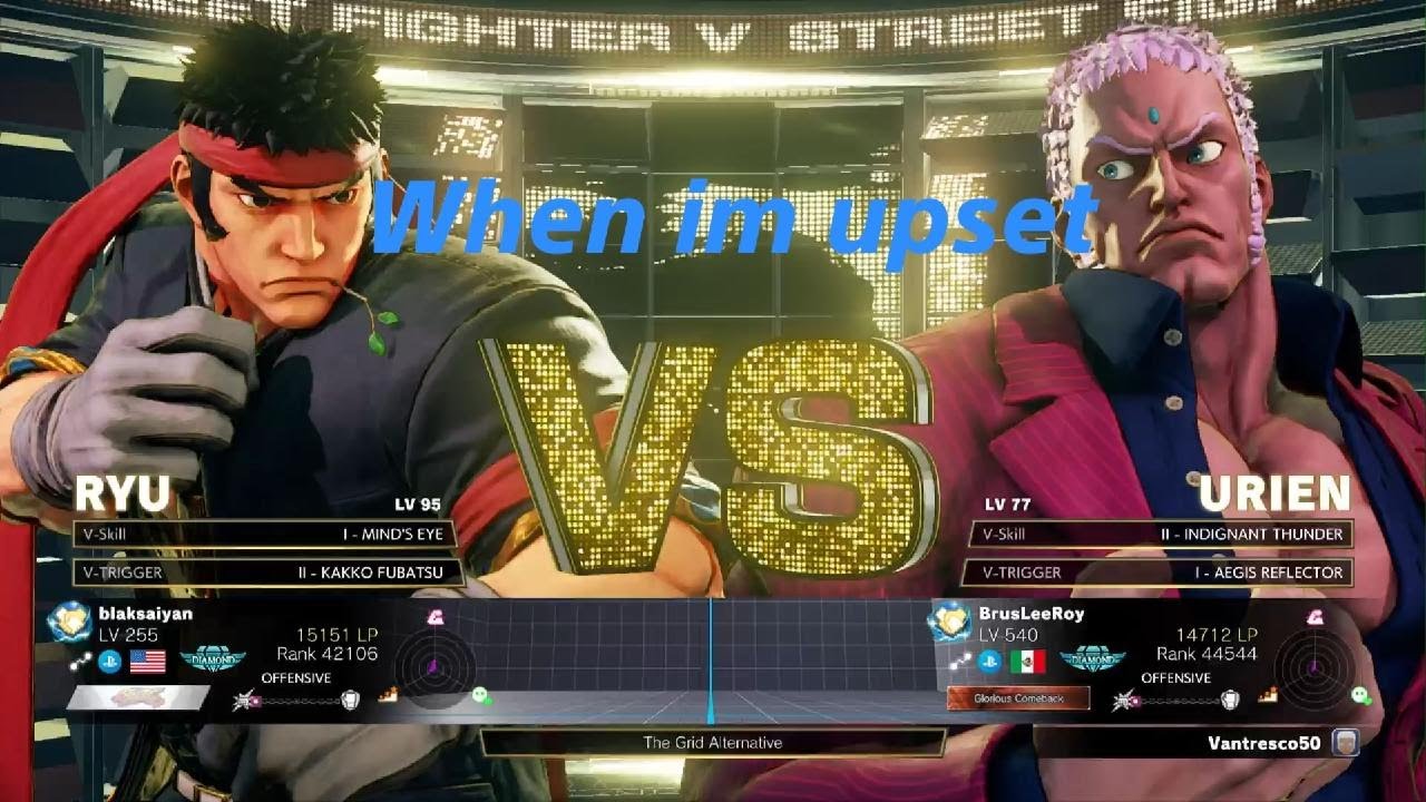 Street Fighter 5 : blaksaiyan vs BrussLeeRoy: i got upset 😡