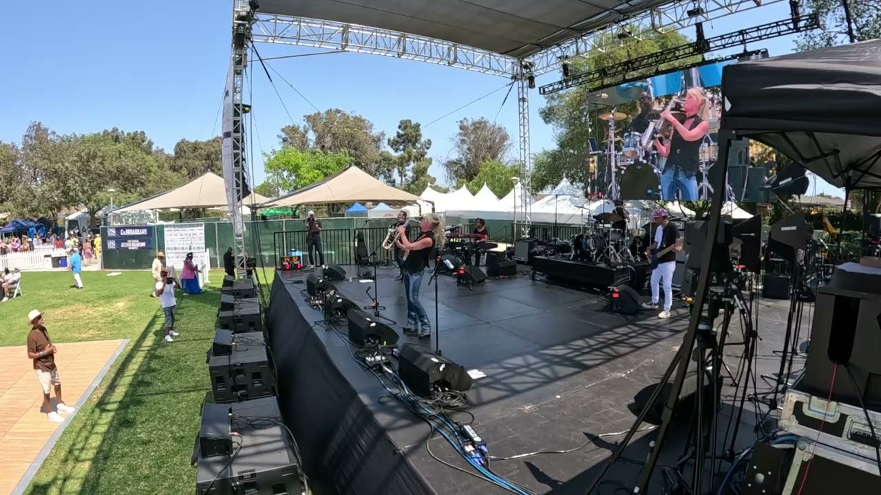 Mindi Abair, w/URIAH DUFFY on bass, Gardena Jazz Fest, 8 25 24