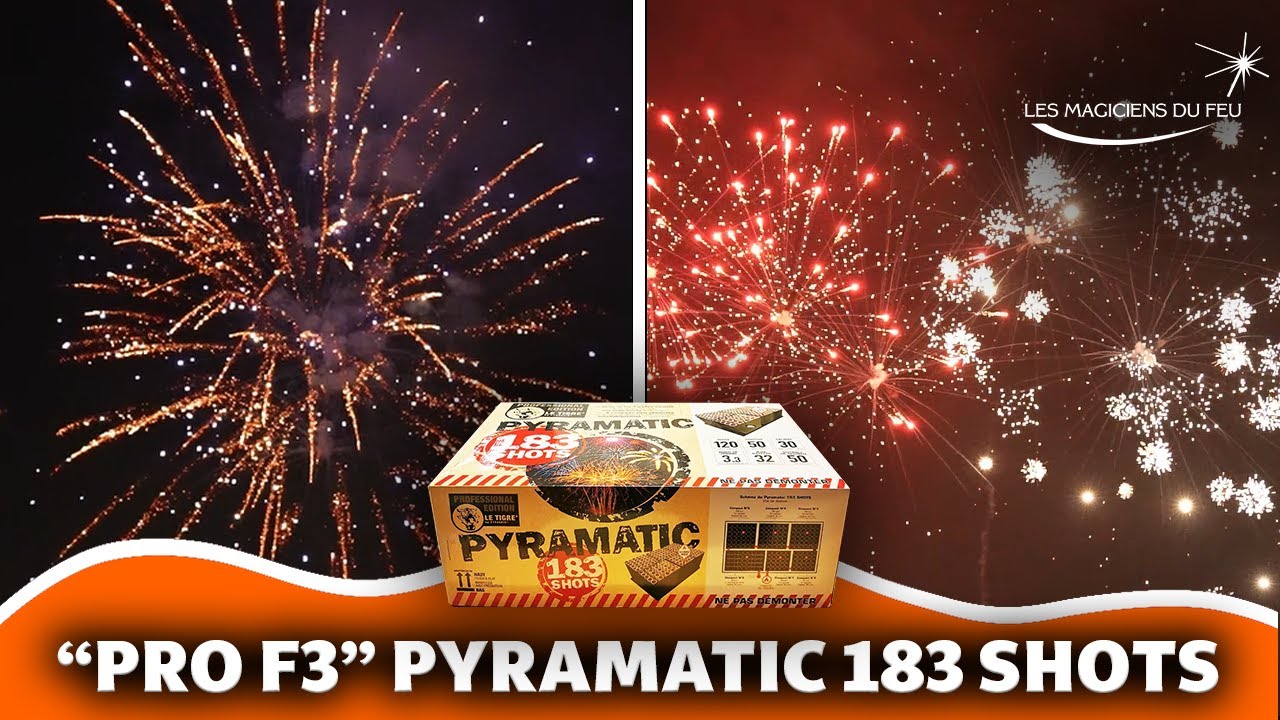 Feu d'Artifice Automatique - “PRO F3” Pyramatic 183 Shots 120 sec