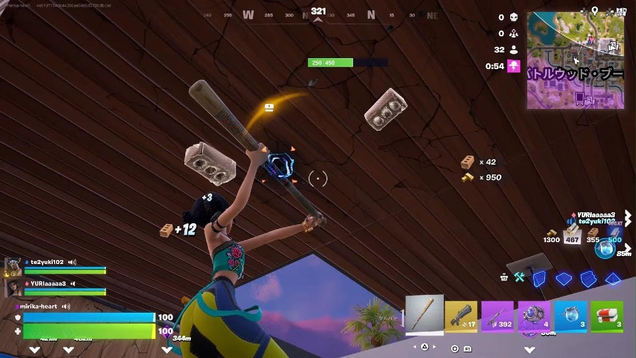 Fortnite_トリオ（ユリさん、テツさん、私）